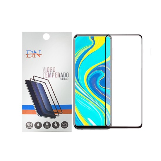 PROTECTOR DE VIDRO DE FULL GLUE DN PARA XIAOMI REDMI NOTE 9S PRETO